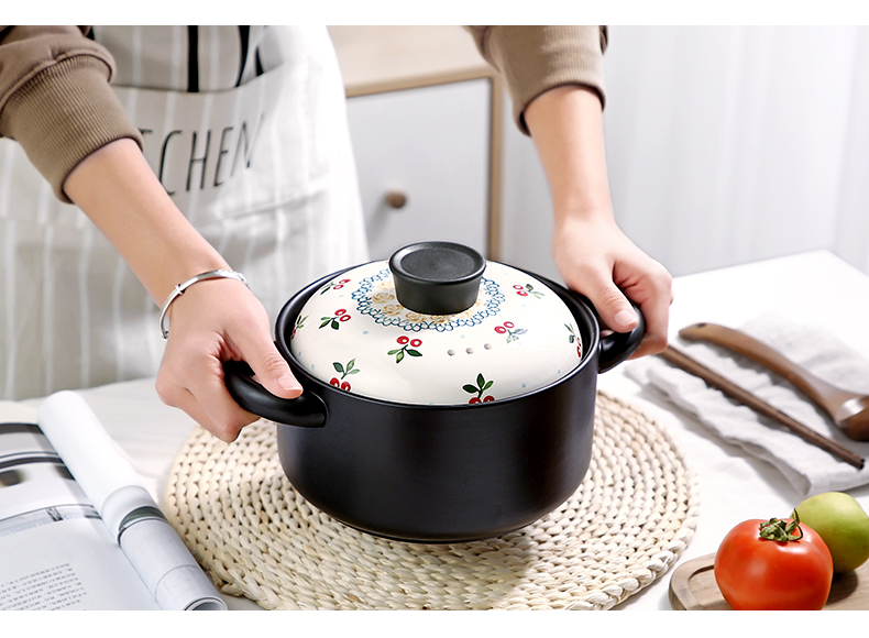 Casserole stew ceramic household high - temperature gas soup soup rice soup pot stew gas buner for small Casserole