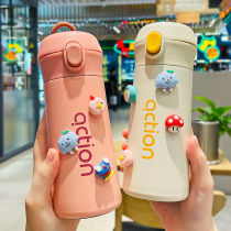 Thermos cup portable direct drinking cup Cute kettle girl boy fall-proof children primary school students go to school special cup