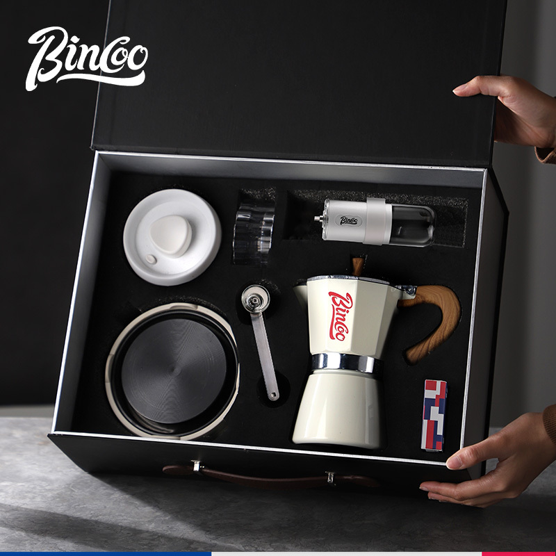 Bincoo Moka Pot Portable Gift Box Coffee Pot Set for Making Coffee, Espresso, Hand-Brewed Coffee, Home Use, Birthday Gift Bincoo Moka Pot Portable Gift Box Coffee Pot Set for Making Coffee, Espresso, Hand-Brewed Coffee, Home Use, Birthday Gift