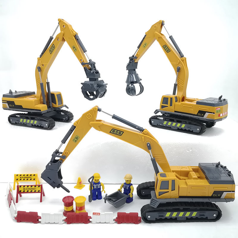 Crusher toy wood grabber cart boy Delixin wood transporter excavator children's engineering vehicle model