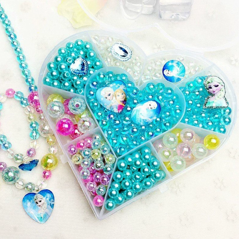 Gem Frozen Princess Aisha trẻ em tự làm handmade đính cườm vòng tay cô gái vòng cổ đồ chơi giáo dục - Handmade / Creative DIY