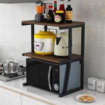 Kitchen condiment rack hanging wall p-type multifunctional storage rack kitchenware double oven shelf supplies microwave