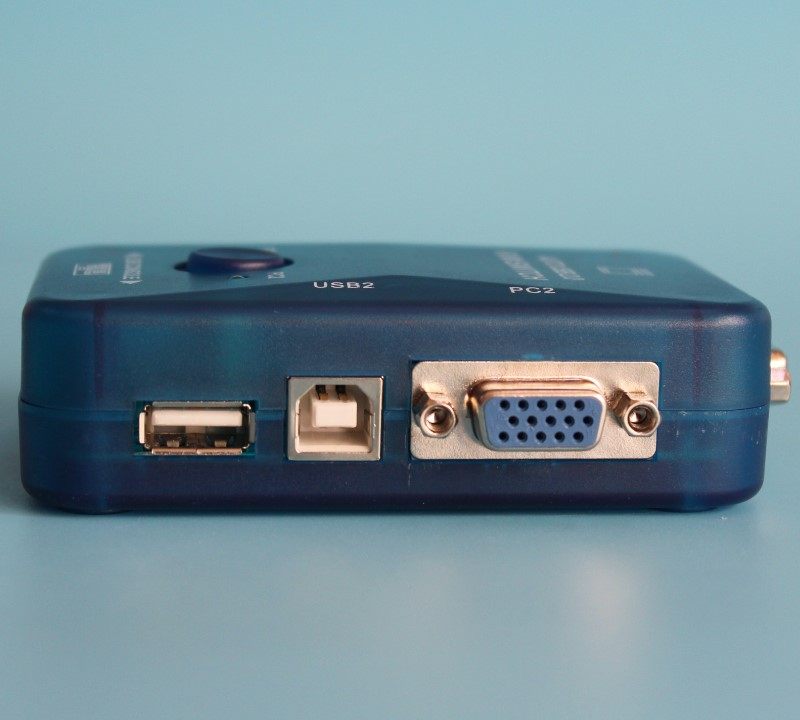 Maxtor MT-272UK USB2.0 KVM Switch 2 Port Automatic USB Multicomputer Sharer Hotkey With Cable