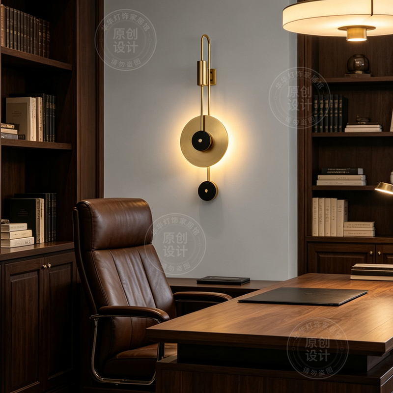 Postmodern Minimalist Sales Office Hotel Wall Lamp Villa Corridor Living Room Bedroom Bedside Lamp High-End Wall Lighting Fixtures