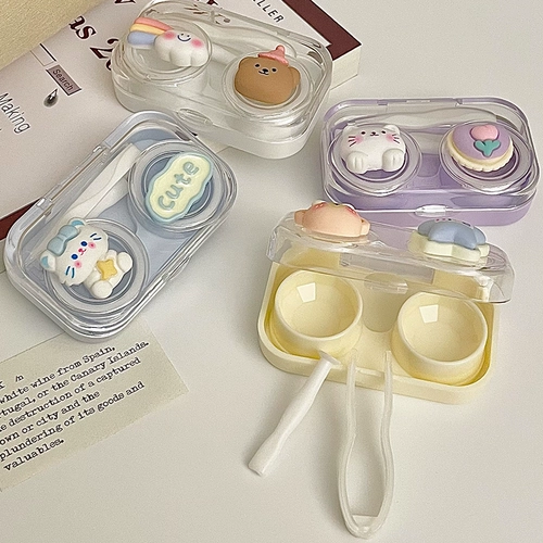 Невидимые милые очки, маленькая банка для хранения, коробка для хранения