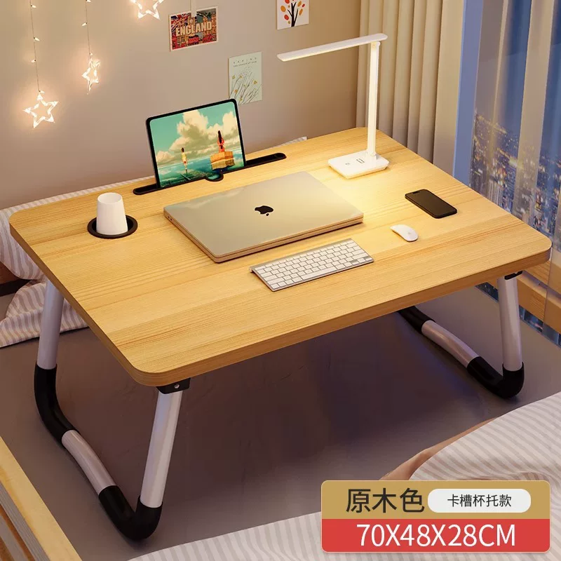 Small bed table foldable dormitory computer desk home bedroom bay window desk student dormitory lazy study desk