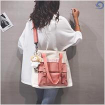 Lazy style bag shoulder bag large capacity canvas Women 2020 new Japanese Harajuku portable large bag shoulder bag