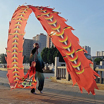 New square dance Chinese ribbon fitness middle-aged childrens school hand swing steel frame faucet props 8 meters