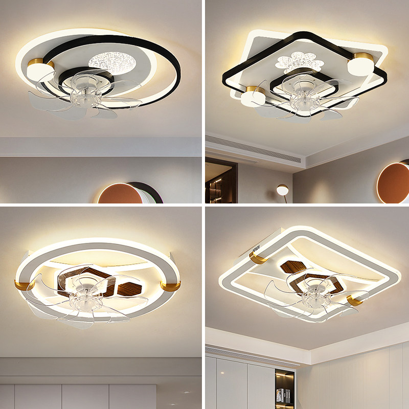 超薄吸顶风扇灯卧室餐厅2021年新款简约现代吊顶风扇灯