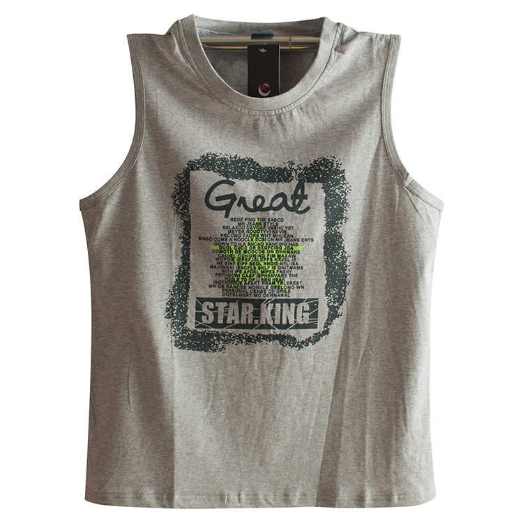 Mùa hè nam cotton vest lỏng từ dưới áo sơ mi nhỏ thủy triều ngắn tay áo sơ mi lớn kích thước mồ hôi vest ao thể thao