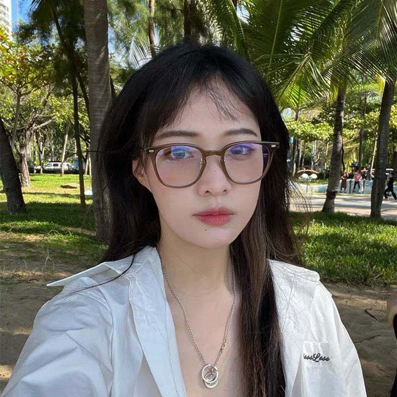 Gm vegan face deluged with wind ink green nearsightedness glasses female can be equipped with degree astigmatism small frame small red book cog