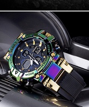 SMAEL SMAEL COOL IRREGULAR LARGE TABLE PAN Colorful Electric Watch Alloy Watch for male and female student couples