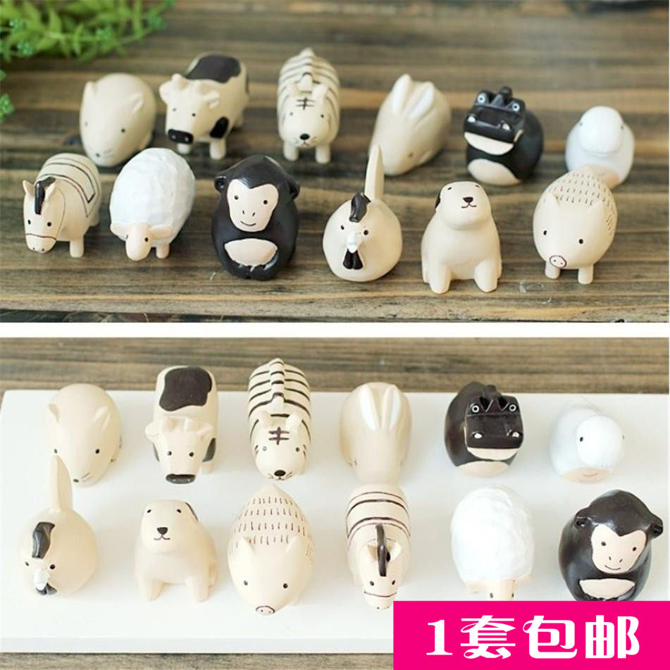 zakka grocery adorable stay cute duozodiac animal resin handicraft pendulum gift Gift Photography Props