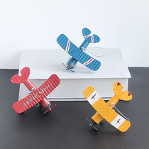 Manufacturer Creative Comeback Iron Art Small Aircraft Model Swing Piece Shop Adornment Home Metal Handicraft Gift