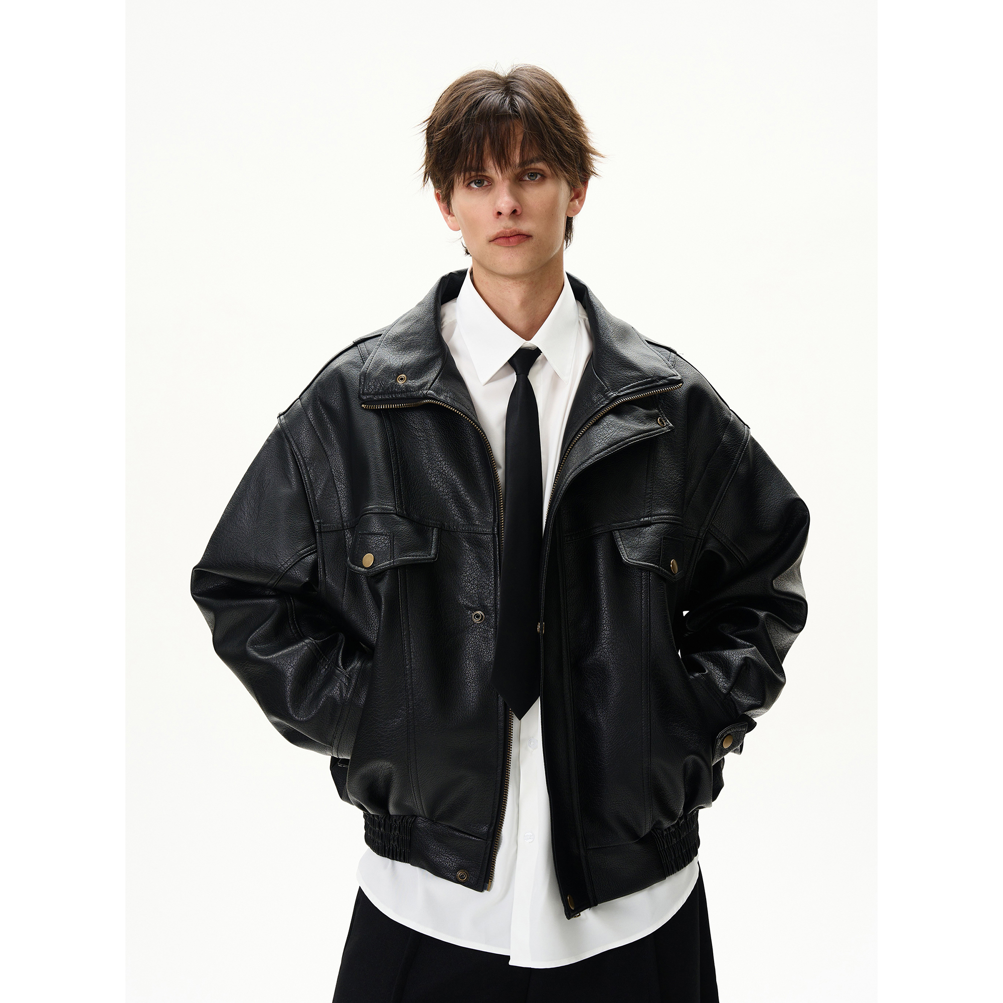 MaxDstr アメリカンレトロヘビーウェイトハイエンドモーターサイクルレザージャケットコートメンズとレディース厚手トレンディフライトスーツ