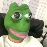 BIBIG's продуктовый магазин креативная забавная одинокая грустная маска лягушки головной убор на Хэллоуин реквизит для видеосъемки