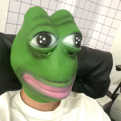 BIBIG's продуктовый магазин креативная забавная одинокая грустная маска лягушки головной убор на Хэллоуин реквизит для видеосъемки