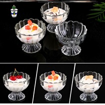 Ice Powder Special Bowl Ice Cream Net Red Minimalist Home Creative Dessert Bowls Net Red Burnt Fairy Grass Dormitory Transparent Glass