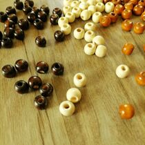 Wood beads Handicraft hanging decoration Macroporous Wood Beads Diy Strings Beads Flow Su Dream Mesh Material Loose Beads Maple Wood Beads