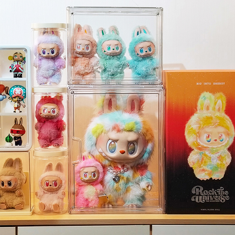 Labubu Large Doll Storage Display Box Cabinet Labubu Summer Protective Cover Front High-Energy Rock Roman Column Labubu Large Doll Storage Display Box Cabinet Labubu Summer Protective Cover Front High-Energy Rock Roman Column