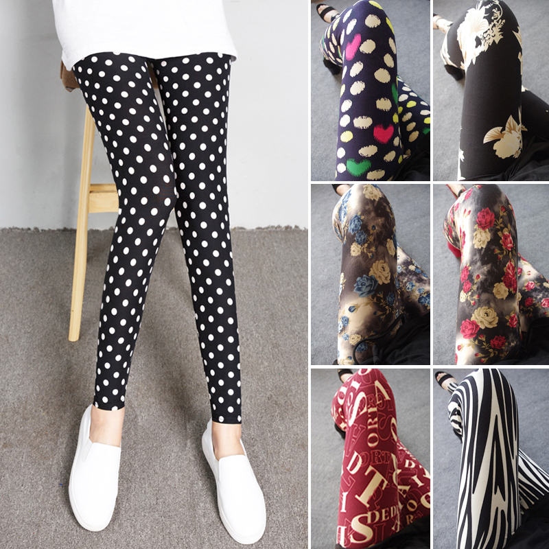Autumn Leggings for Women, Outerwear, 2026 New Thin Printed High-Waisted Long Pants, Stretchy, Slimming, Ankle-Length, Trendy