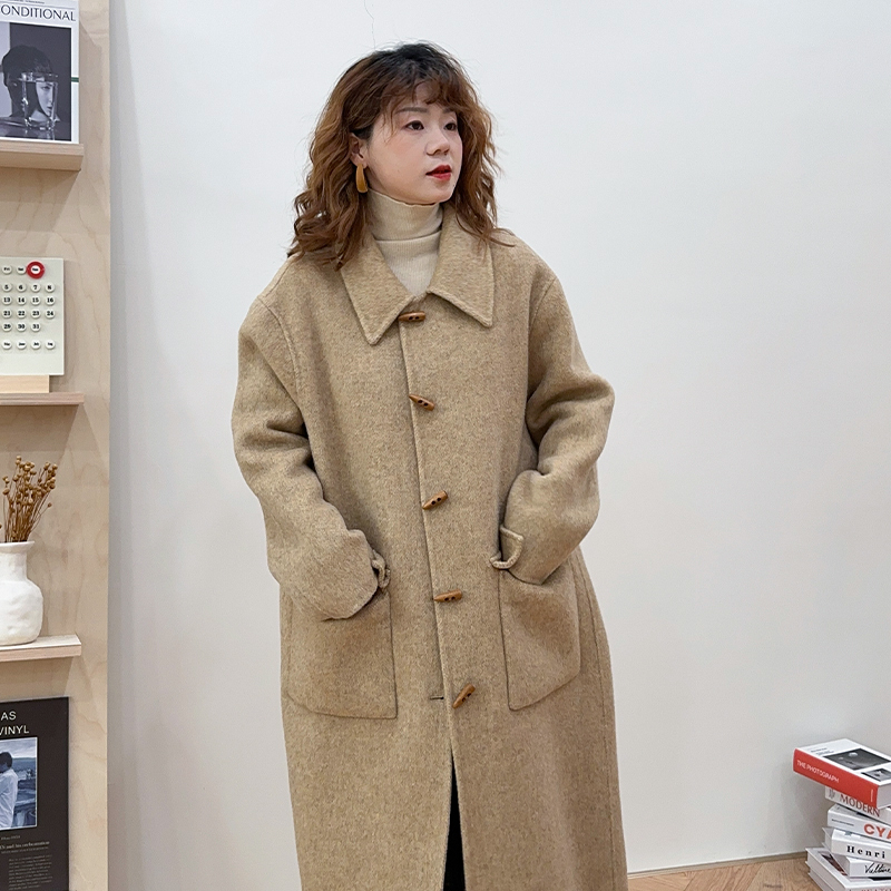 Scorpion in a Water Bottle Winter College Style Age-Reducing Duffle Coat Slimming Mid-Length Lapel Double-Sided Wool Coat Scorpion in a Water Bottle Winter College Style Age-Reducing Duffle Coat Slimming Mid-Length Lapel Double-Sided Wool Coat
