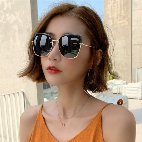 Модные солнцезащитные очки, коллекция 2021, в корейском стиле, защита от ультрафиолета, популярно в интернете