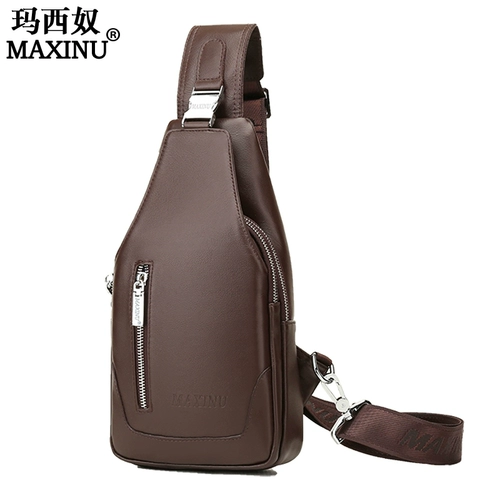 Нагрудная сумка, сумка на одно плечо, сумка для телефона, рюкзак, из натуральной кожи, подарок на день рождения