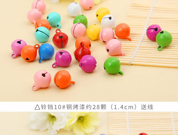 Chuông nhỏ vòng tay trang sức phụ kiện thú cưng cổ áo mặt dây chuông màu trung bình chuông Giáng sinh mặt dây chuyền mặt dây chuyền sáng tạo DIY trẻ em phụ kiện thủ công trang trí kỳ nghỉ thủ công - Vòng đeo tay Cuff vòng tay pnj