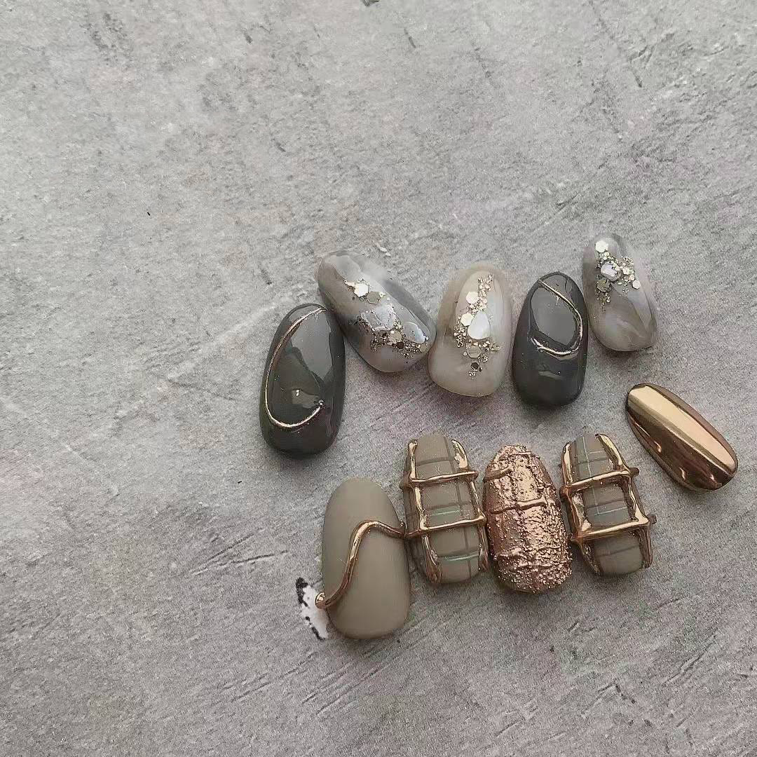 Manicure PVC solid gel 3D three-dimensional relief mold modeling glue crystal fudge glue transparent carving pinch glue