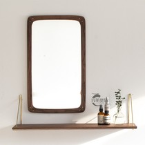 French vintage decorative mirror household bedroom dresser wall hanging Middle Ancient makeup mirror network red art hanging wall bathroom mirror