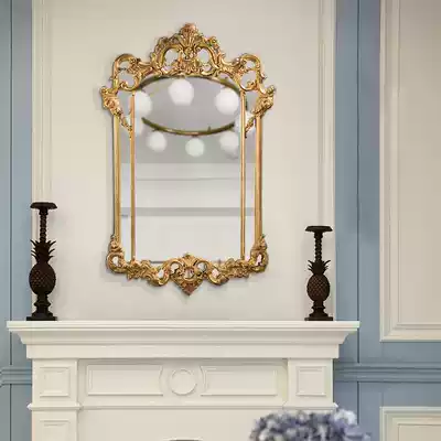 European entrance hall decoration mirror fireplace mirror bedroom retro dressing wall mirror cosmetic mirror desktop desktop