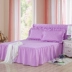 Bông bedspread giường váy Hàn Quốc ba mảnh giường giường 1,5m 1.8m bảo vệ tay áo một mảnh bông bông trải giường bông - Trang bị tấm drap giường spa Trang bị tấm