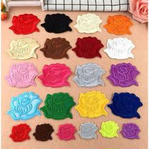 Rose flower embroidery cloth patch patch patch clothes hat accessories diy decorative decals curtain quilt cover patch hole decals