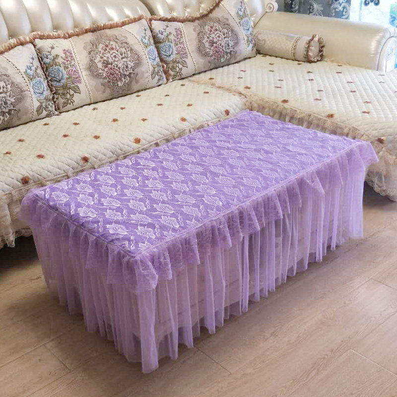 Lace coffee table dust cover multi-purpose cover towel living room fabric coffee table tablecloth dining table tablecloth bedside table cover customization