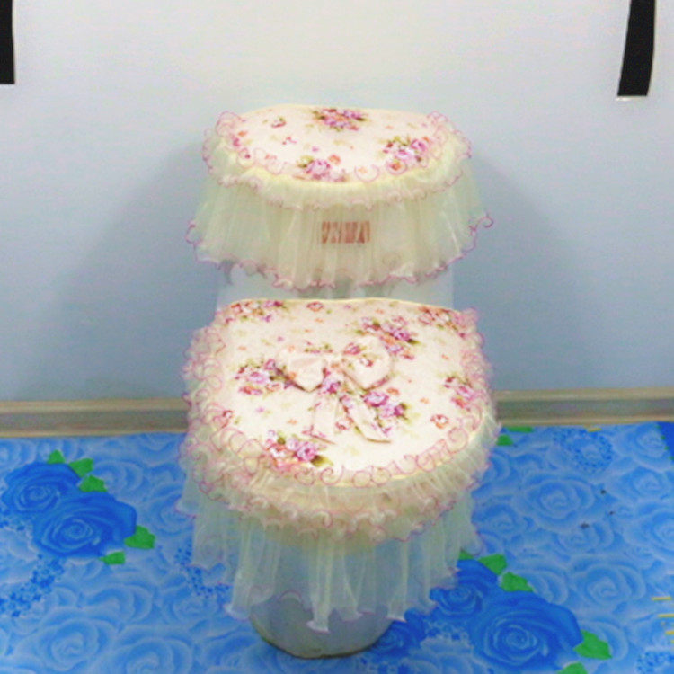 New Products Lace Square Toilet Cover Square Toilet 3 Pieces Toilet Bowl Lap Toilet Cushion Seat Cushion Cover 