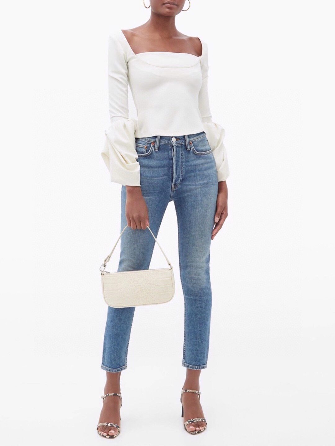 A few pieces of broken code 29 yards clear tk ISKO organic cotton straight-leg sharp weapon high-waisted slim-fit jeans v