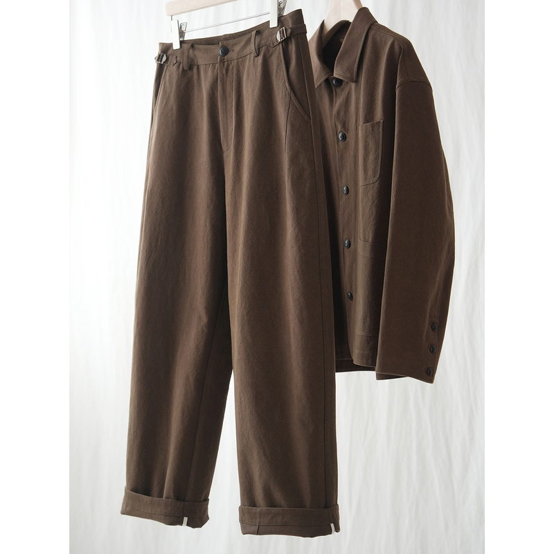 Ma·Fu Heavy Cotton and Linen Casual Pants with Japanese Salt-Shrinkage Process, Garment-Dyed and Tie-Dyed Loose Long Pants