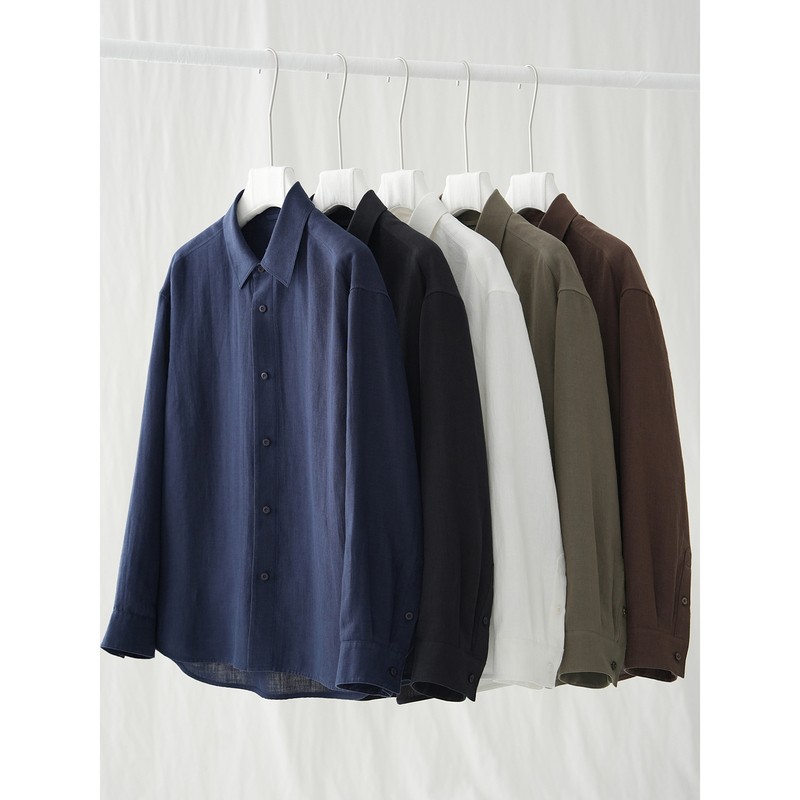 Ma·Fu Handicraft Workshop, Carefully Crafted by Experienced Tailors, Summer Imported High-Quality Sand-Washed Hemp Loose-Fitting Shirt