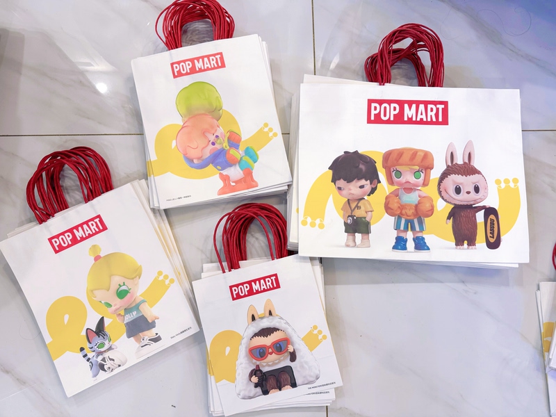 In-Stock Pop Mart Genuine Bubble Mart Shopping Bags, Tote Bags, Packaging Bags, Paper Bags, and Fabric Bags