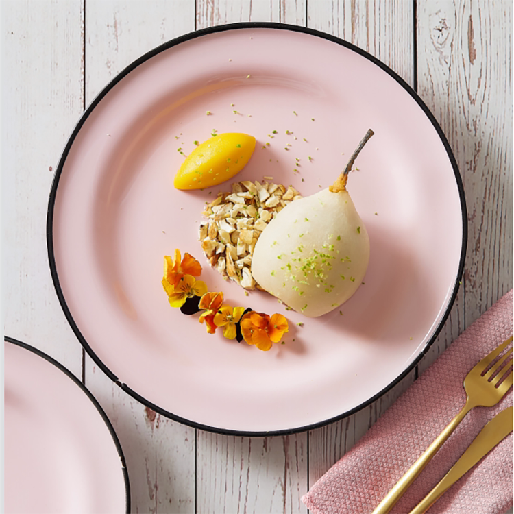 Luzerne Land Rise Ceramic Bites Cutlery Square Pan Cups Girls Hearts ins Cute Little Fresh Yogurt Steamed Egg Bowl