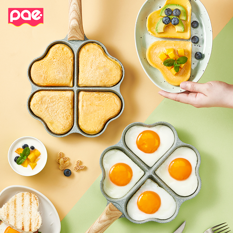 PAE heart-shaped fried egg burger machine Pan non-stick pan frying pan Breakfast pancake egg fort pan Omelette artifact