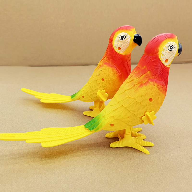 Net red chain-up rhubarb parrot toy simulation animal cute boys and girls puzzle learning 1-2-3 years old