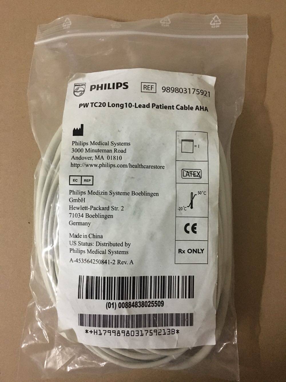 适用于Philips 飞利浦TC20心电图机全新原装心电导联线AHA
