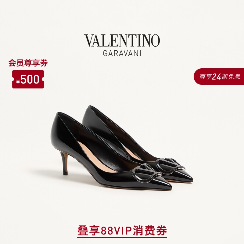 [24 Installments with No Interest] Valentino Women's Vlogo Signature High Heels
