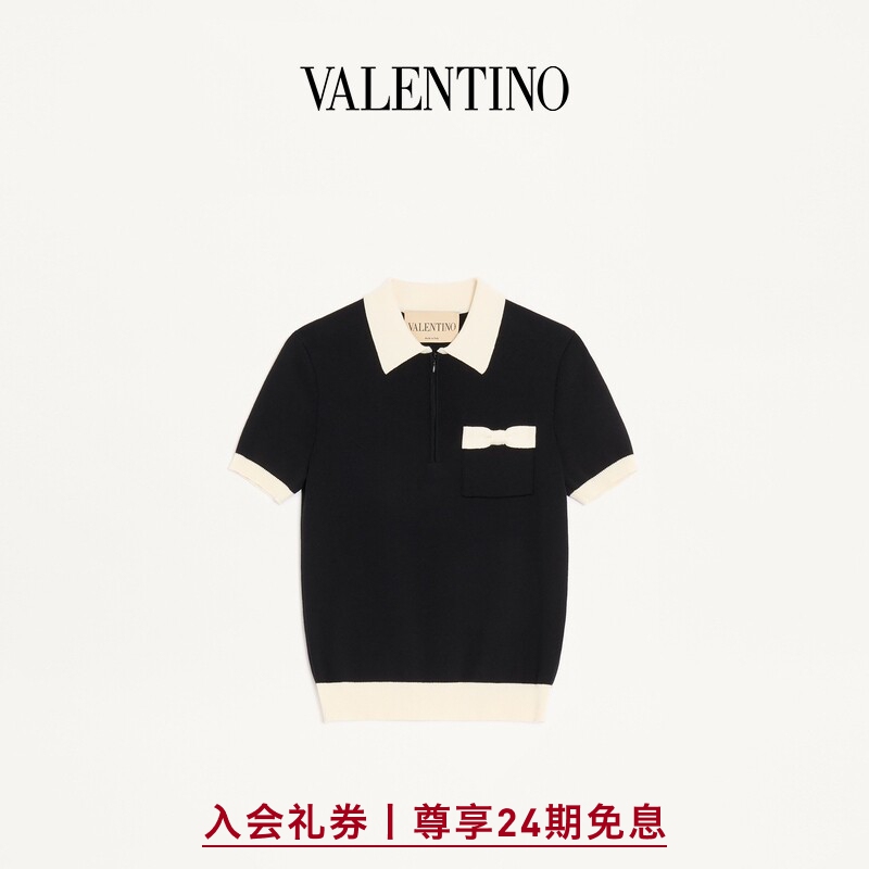 [24 Installments with No Interest][New Product Launch] Valentino Women's Cotton Knit Sweater [Gift]