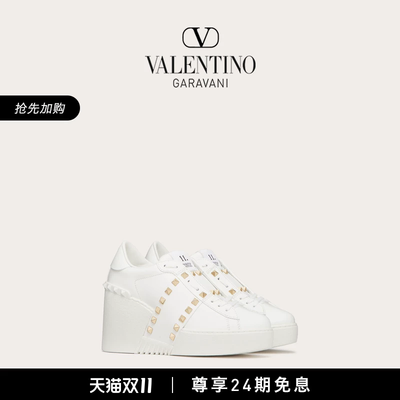 [24th issue] Ms. Valentino Ms. OPEN DISCO Cow Skilled Sneakers