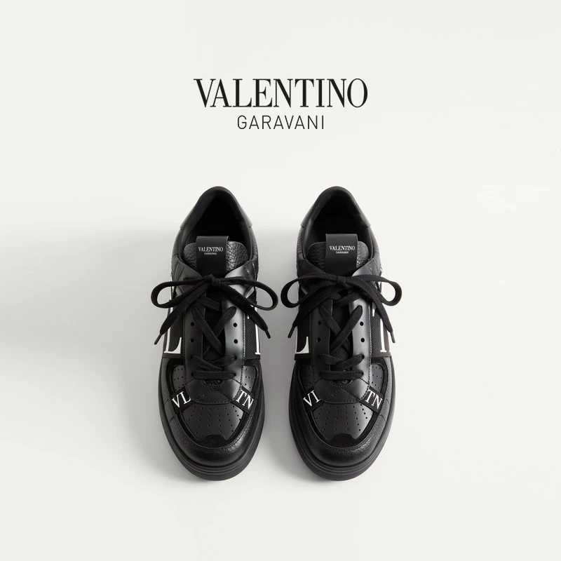 Кроссовки Valentino VL7N на низком ходе для мужчин из телячьей кожи, осень 2020, повседневная обувь на шнуровке