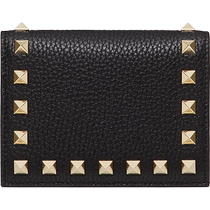 (Online Limited) Valentino Valentino Ladis ROCKSTUD Small size Calf Scoling Wallet