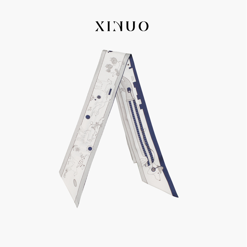 Xinuosichou Xino Puppy Club Long Silk Scarf Ribbon Belt Streamer Qixi Festival Gift